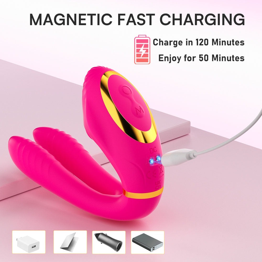 Vibrateur clitoridien et point G portable à télécommande, jouet sexuel vibrant flexible pour adultes,