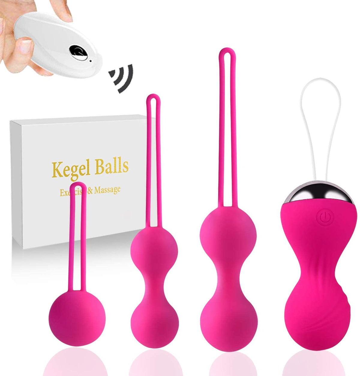 Télécommande 10 Modes 4 pièces Serrer Massage Vaginal
Vibrant Muscle Du Plancher Pelvien Exercice Boules De Kegel