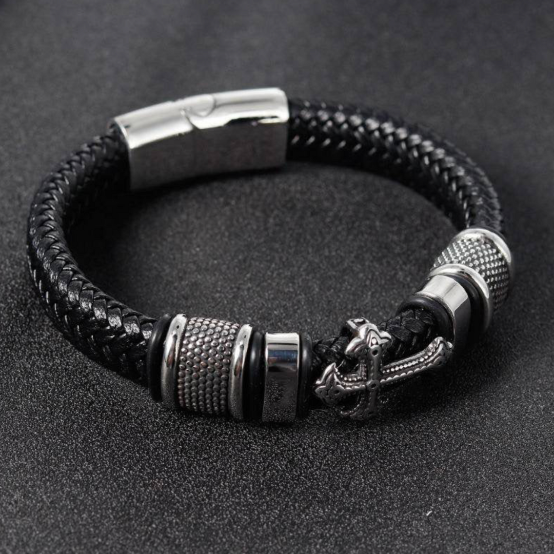 Bracelet Cuir et Acier