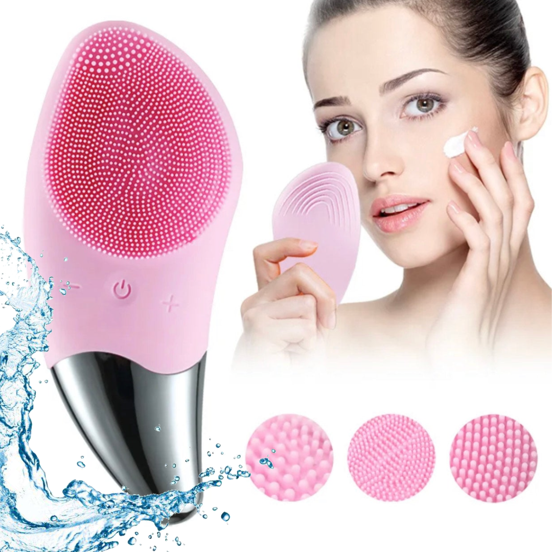 Brosse pour le visage contre impureté rose