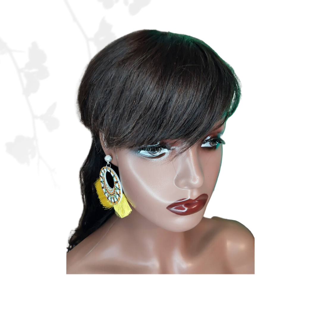 Boucles d’oreille pendante jaune